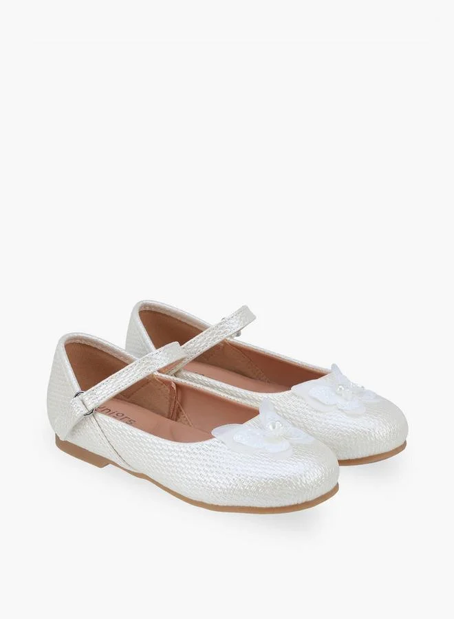 JUNIORS Girls Butterfly Detail Mary Jane Shoes