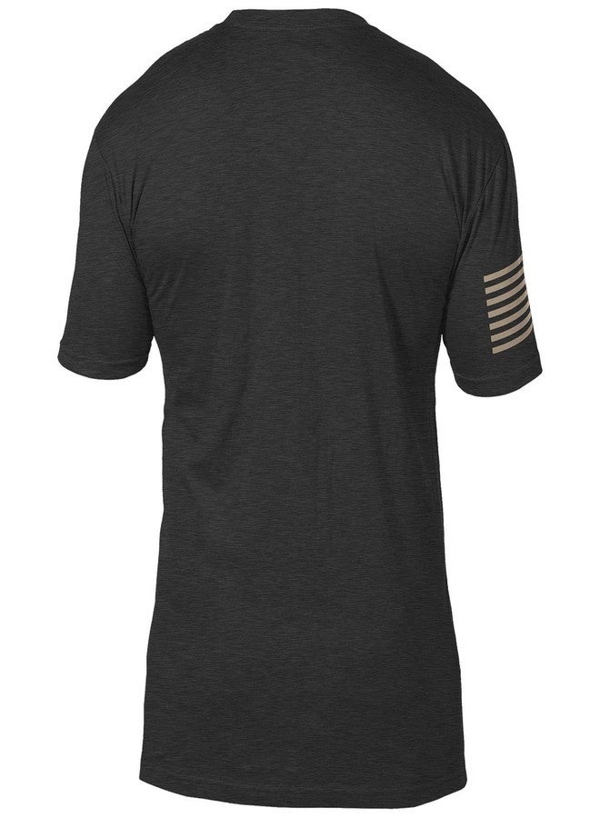 7.62 Design US Marine Corps MARPAT 'Camo Text' Men's T-Shirt Heather Black X-Large - Image 3