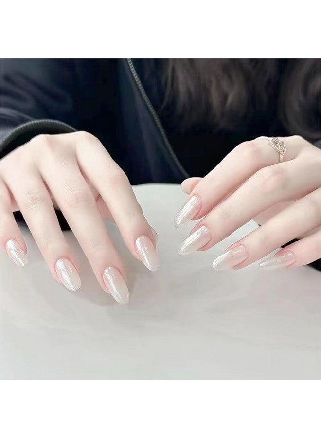 CHARMING MAY Pearl Chrome Nail Powder,White Chrome Nail Powder Clear Chrome Nail Powder For Nails Iridescent Pigment Powder For Nails(1Pc White) - Image 2