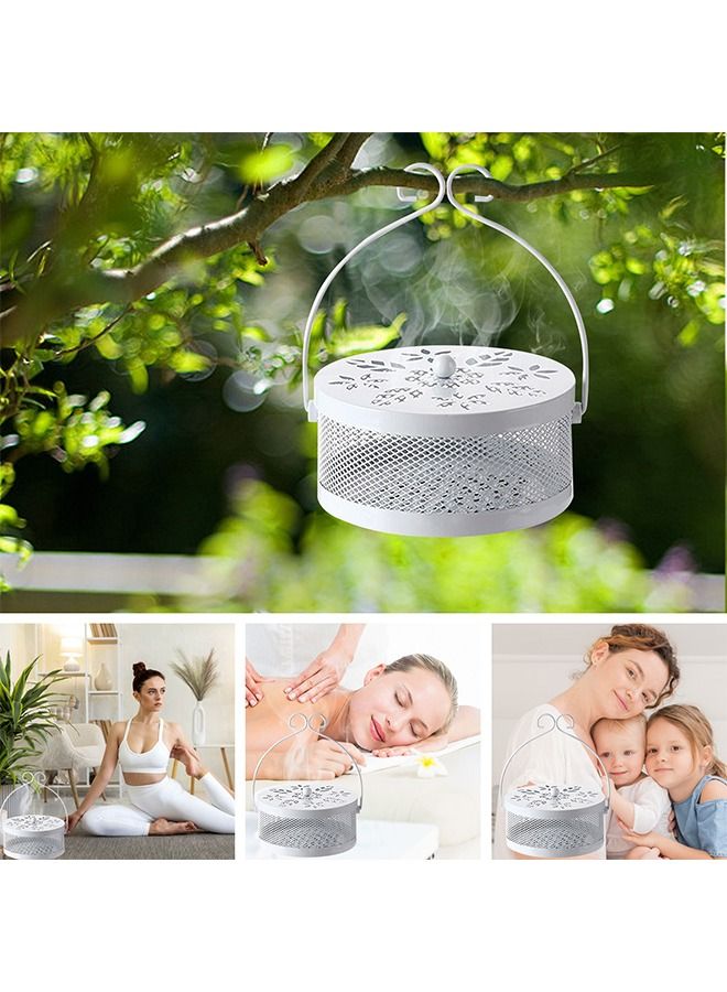 HomarKet Mosquito Coil Holder Retro Durable Portable Mosquito Incense Burner with Lid for Home and Camping  - Image 4