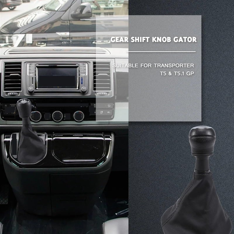 QASULER Rubber Gear Shift Knob for Transporter T5 T5.1 - Image 4
