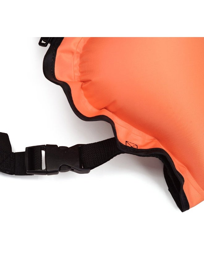 سترة نجاة قابلة للنفخ للبالغين - سترة غطس وسباحة مزودة بصمام صافرة وسحاب إغلاق وشبكة خلفية - جهاز عائم خفيف الوزن للرياضات المائية وركوب الأمواج والانجراف - Image 3