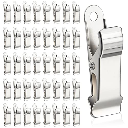 Shimeyao 80 Pcs Metal Mini Clamps Mini Spring Clamp Crocodile Alligator Clips 12 Inch Wide for Work Smooth Jaw 516 Inch Capacity Silver - Image 1