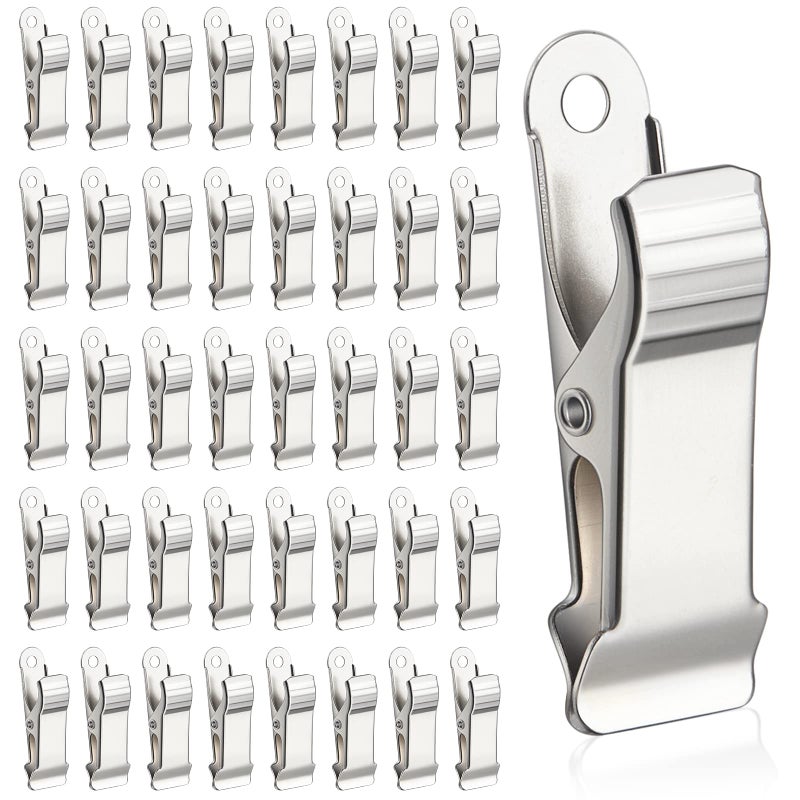 Shimeyao 80 Pcs Metal Mini Clamps Mini Spring Clamp Crocodile Alligator Clips 12 Inch Wide for Work Smooth Jaw 516 Inch Capacity Silver - Image 2