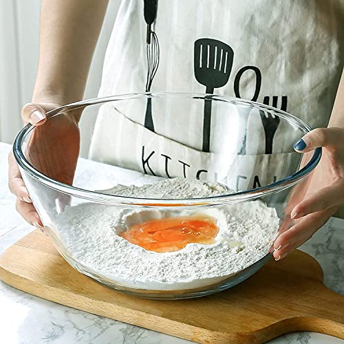 Femora Borosilicate Glass Mixing Bowl, Microwave Safe Bowl, Oven Safe, 3600 ML, Pack of 1 - Image 1