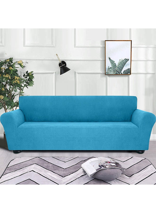 NIBEMINENT Anti-Slip Soft Sofa Cover Lake Blue 38x9x27centimeter - Image 2