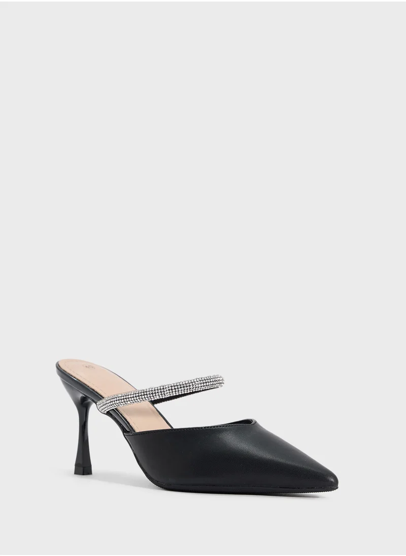 ايلا ليمتد اديشن Diamante Strap Heeled Mule