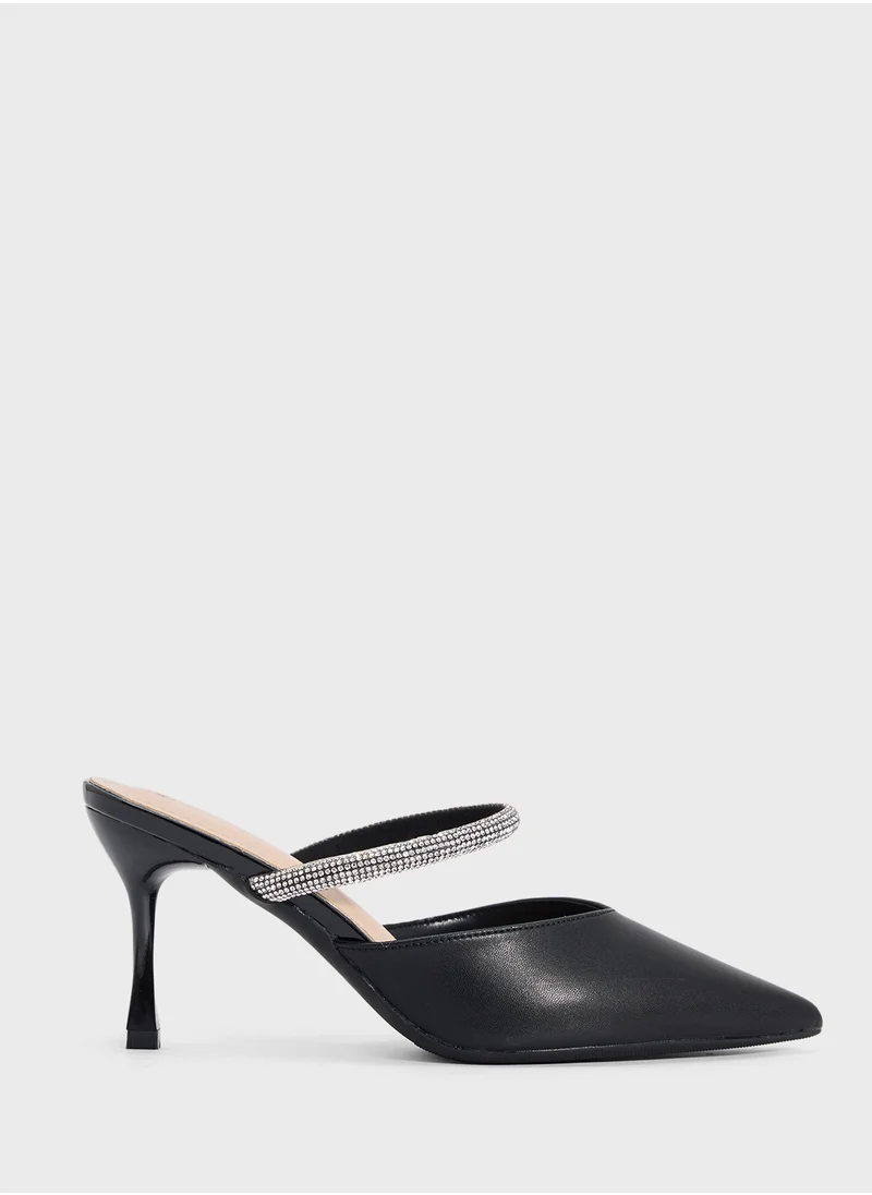 ايلا ليمتد اديشن Diamante Strap Heeled Mule