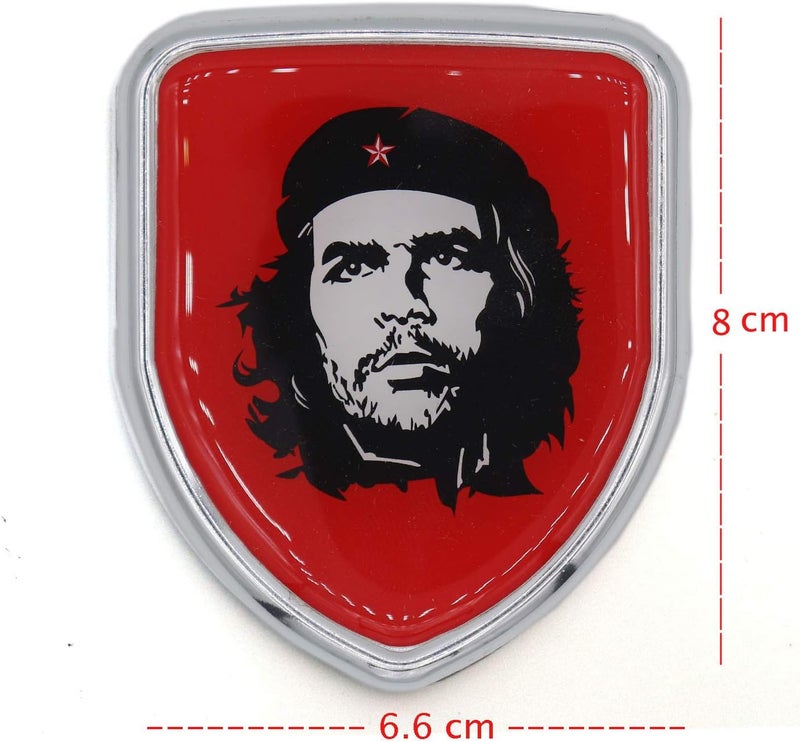 S2S Mini 3D Metal Chrome Sticker (Che Guevara 3X2.5 in) Scratch resistant - Image 2