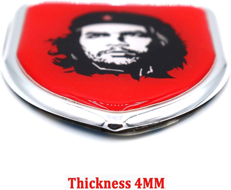 S2S Mini 3D Metal Chrome Sticker (Che Guevara 3X2.5 in) Scratch resistant - Image 3