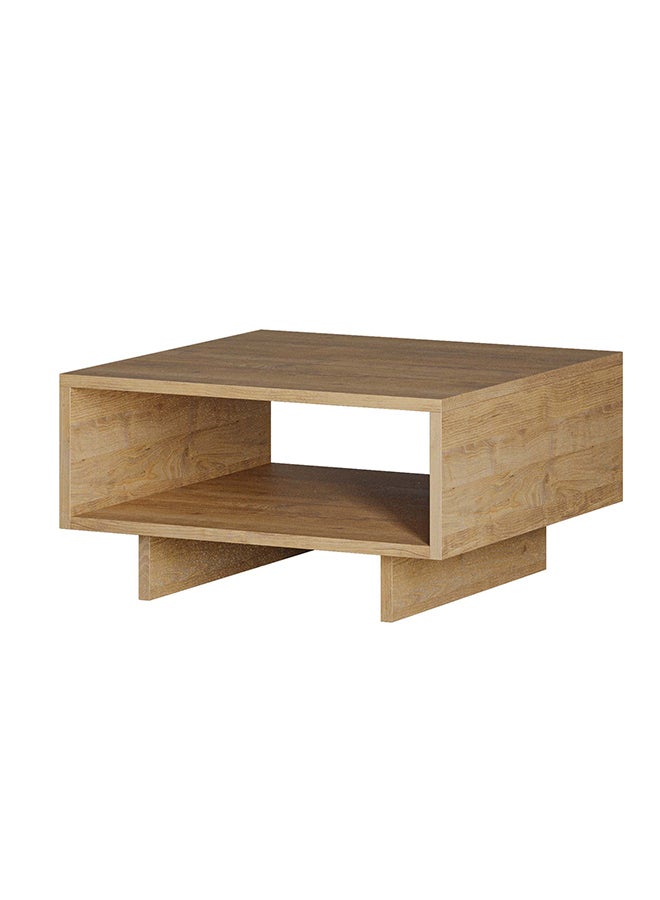 Mourah Home Hola Modern Square Coffee Table Centre Table For Living Room Office Industrial Sofa Table| For Small Spaces Living Room Bedroom|60X60X32Cm (Oak)- 2 Years Warranty - Image 4