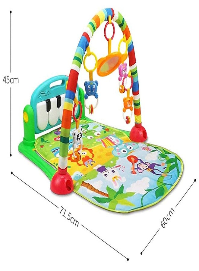 WOLTAX 5 in 1 Baby Gym Mat Piano Gym Mat Rack Infant Music Fitness Rack Rattle Toy Play Crawling Mat Early Educational Toy for Babies - Image 3