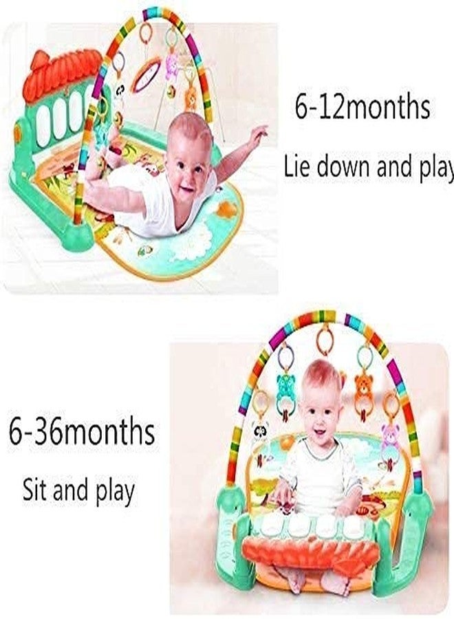 WOLTAX 5 in 1 Baby Gym Mat Piano Gym Mat Rack Infant Music Fitness Rack Rattle Toy Play Crawling Mat Early Educational Toy for Babies - Image 4