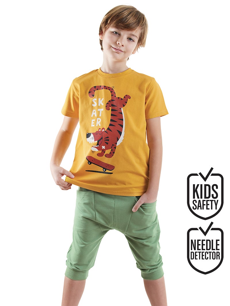 Denokids Skater Boy T-shirt&Capri Shorts Set - Image 1