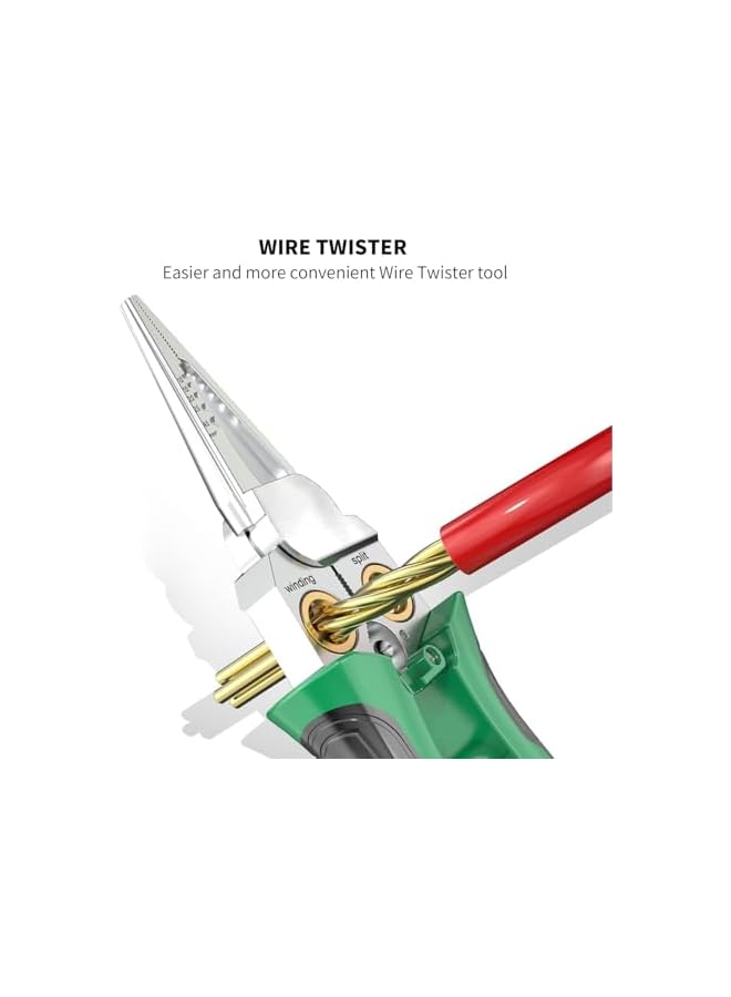 PROMASS promass 1 Pcs Wire Stripper Twister with Electricity Measurement Function, 8in1 Wire Stripping Pliers, for Cutting and Pulling Wires Cable Scissors, for Scraping and Pressing Wires  - Image 4