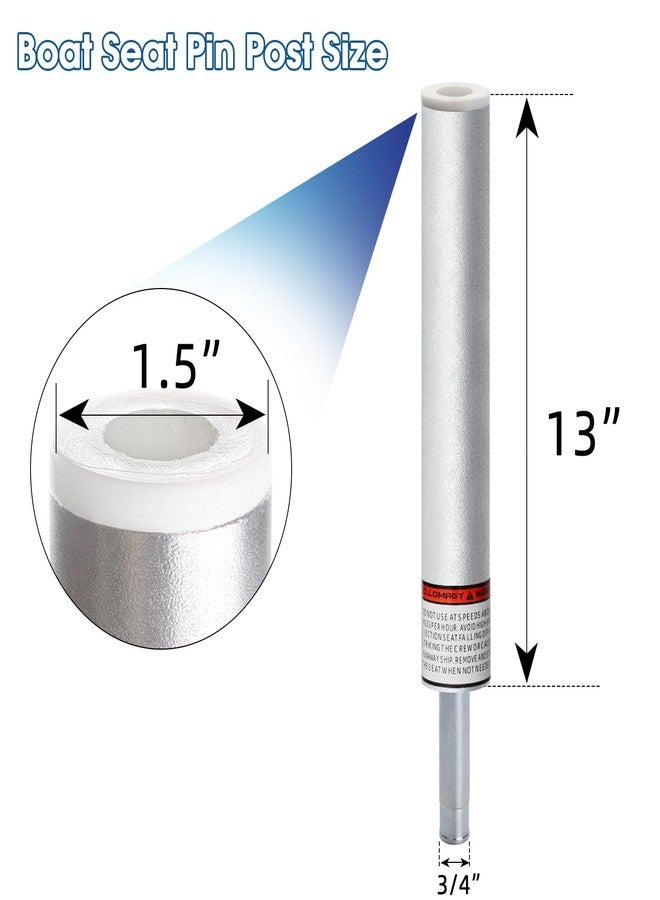 CLLOMAGY 3/4" Boat Seat Pin Post,Marine Boat Seat Pedestal Base Post for Mounting Boat Seat,Boat Seat Pedestal Post Lock-in Aluminum Boat Seat Extension Post Pole for Marine Pontoon Boat Fishing Boat Bass Boat - Image 3