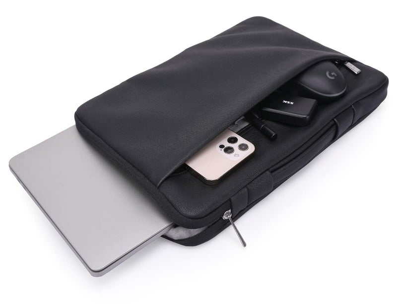 MOCA 360 Protective Pu Leather Laptop Case 14 inch MacBook, 14 inch Laptop Sleeve Compatible with HP Lenovo Dell ASUS Acer, HP, Dell Latitude, Lenovo, Side Open Carrying Case - Image 2