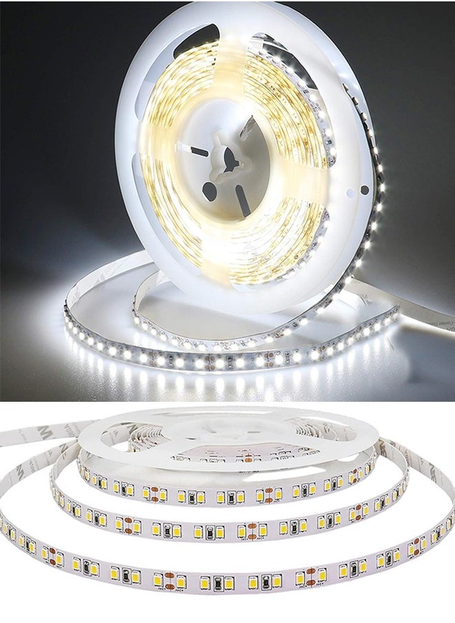 Generic - 5V USB LED Strip Lights 5m-120LEDs  Warm White LED Strip 6000K Dimmable COB LED Strip Light  Flexible USB Strip Light for TV Backlight, Bedroom Cabinet  Kitchen DIY Lighting(120 Lights, White Light) - Image 1