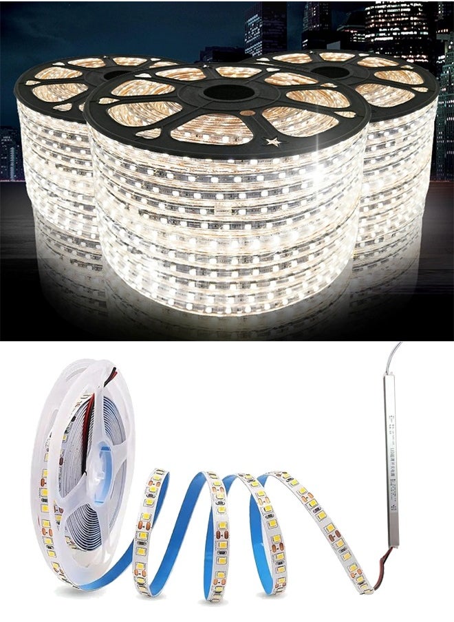 Generic - 5V USB LED Strip Lights 5m-120LEDs  Warm White LED Strip 6000K Dimmable COB LED Strip Light  Flexible USB Strip Light for TV Backlight, Bedroom Cabinet  Kitchen DIY Lighting(120 Lights, White Light) - Image 1