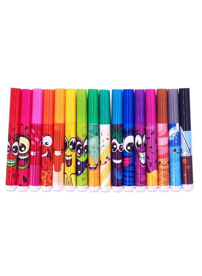 سينتوس ® مجموعة أقلام تحديد Ultimate Classroom Bulk Markers Pack 256 قلم تحديد معطر مثالية للمعلمين والأطفال والآباء والفصول الدراسية 256 قلم تحديد معطر بـ 16 لونًا - Image 5