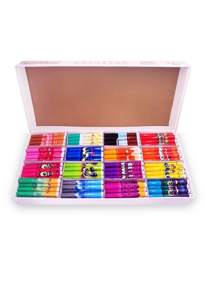 سينتوس ® مجموعة أقلام تحديد Ultimate Classroom Bulk Markers Pack 256 قلم تحديد معطر مثالية للمعلمين والأطفال والآباء والفصول الدراسية 256 قلم تحديد معطر بـ 16 لونًا - Image 1