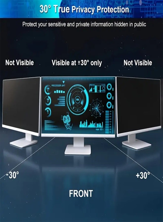 AROAQ 27-Inch 16:9 Computer Privacy Screen Filter – Removable Anti-Glare Blue Light Blocking Protector, Anti-Scratch Eye Protection Film for Widescreen Monitor, Office & Home Privacy Shield - Image 5