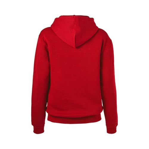 Soffe Mens Taining Fleece Hooded Sweatshirt, Red, Large - Image 3
