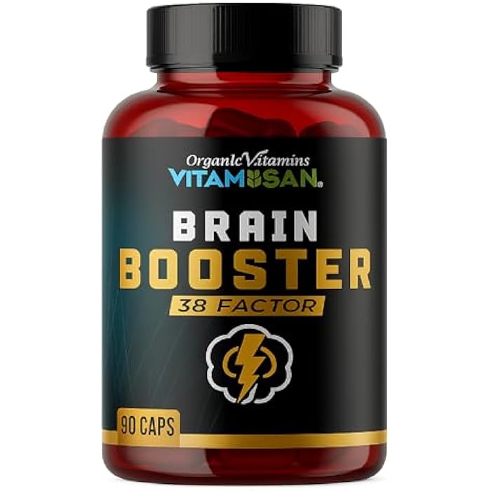 Vitamisan Brain Booster 38 Factor | Premium Herbal & Vitamin Blend for Focus, Clarity & Cognitive Support | Adaptogen & Mushroom Complex with Vitamin B3 | Daily Mental Performance Formula – 90 Capsules - Image 2
