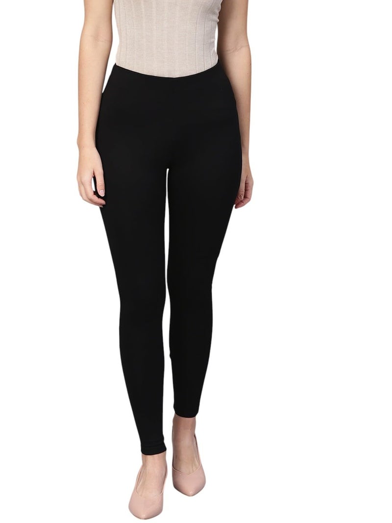 Sassafras Women's Black Knitted Slim Jeggings -XL - Image 1