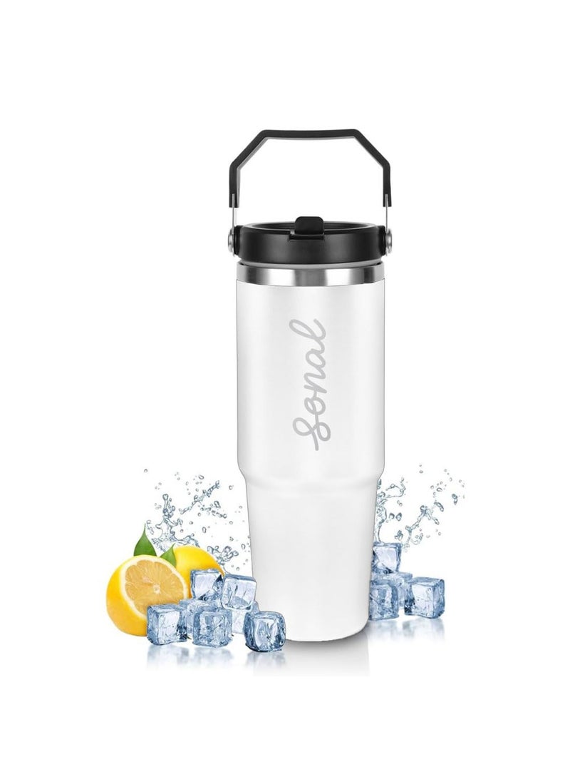 Nutcase Nutcase Personalized Tumbler Bottle with Handle Leak Proof Double Wall Vacuum Sipper Bottle 900ml  - Image 2