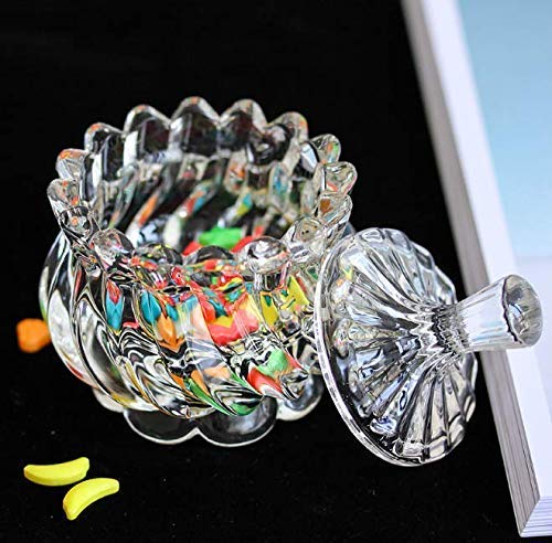 GLASS BAR Glass Bar Kitchen Glass Bowl Pack of 1 Clear and Tray Multipurpose Decorative Serving Fruit Dry Fruits Chocolates Snacks PickleDessert Lotus Shape  - Image 1
