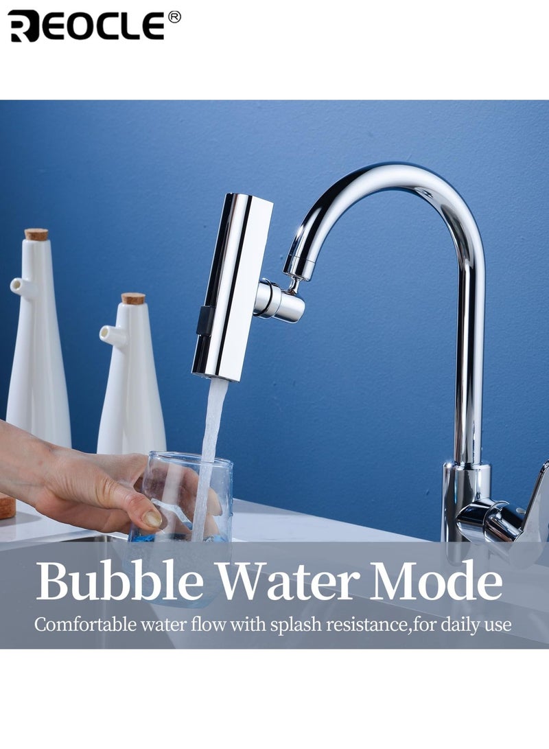 REOCLE Modern 3-in-1 Kitchen Faucet with 360° Rotating Waterfall Spray 3 Flow Mode Water-Saving Aerator & Pressure Boosting Extension for RV and Home Kitchen Sink - Image 5