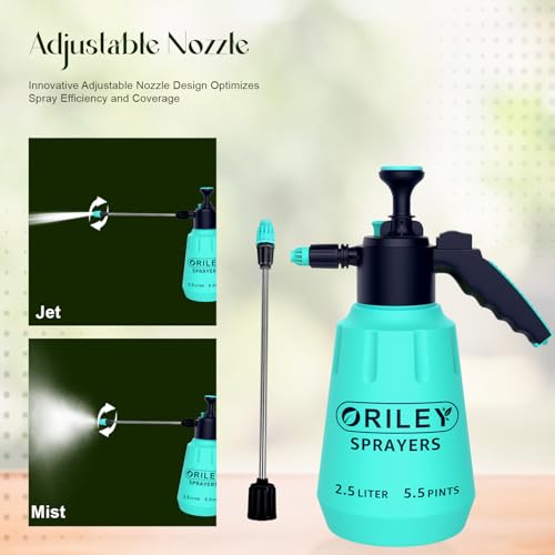 ORILEY 2.5L Pressure Spray Pump with Manual Handheld Nozzle & Lance Garden Sprayer Cleaning and Watering Can Gardening Bottles for Home Lawn Plant (Random, Pack of 1) - Image 4