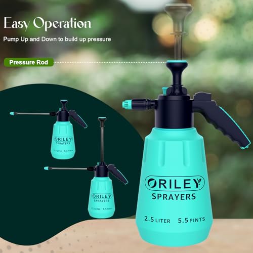 ORILEY 2.5L Pressure Spray Pump with Manual Handheld Nozzle & Lance Garden Sprayer Cleaning and Watering Can Gardening Bottles for Home Lawn Plant (Random, Pack of 1) - Image 5