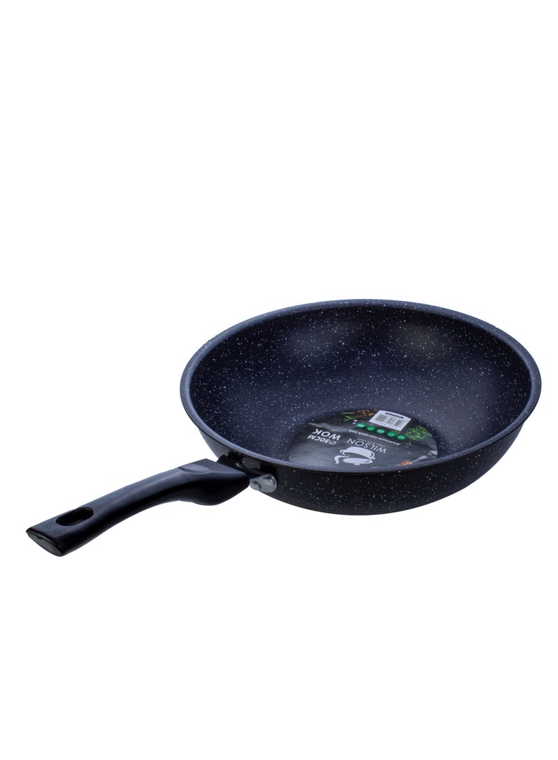 ويلسون مقلاة ووك ألومنيوم 30 × 9 سم بطلاء رخامي وقاعدة حث - Image 2