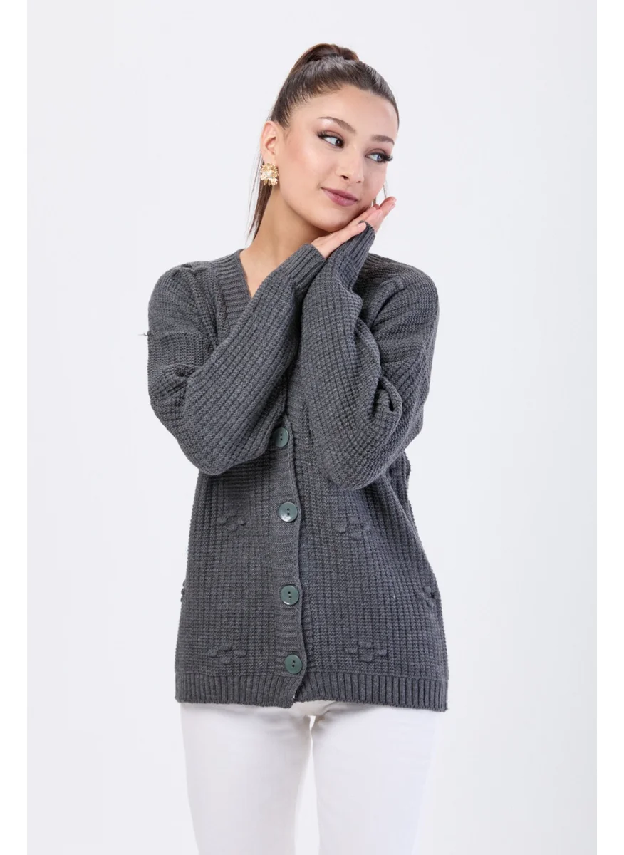 Tofisa 24145-ANTHRACITE Knitwear Cardigan