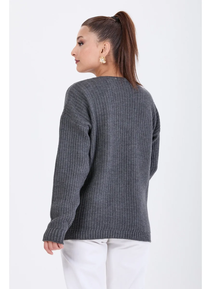 Tofisa 24145-ANTHRACITE Knitwear Cardigan