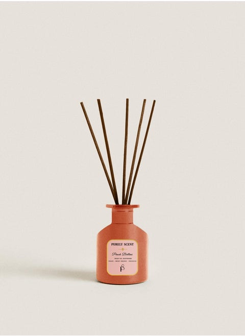 Peach Bellini Reed Oil Diffuser, 6.7 Fl Oz/200 ML, 6 Reed Sticks, Aromatherapy, Lasts Upto 3 Months, Fragrant Diffuser