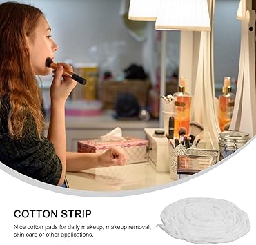 FOMIYES Disposable Cotton Balls and Strips for Makeup Hairdressing Skin Care and Makeup Removal Lightweight and Portable Cotton Pads 200g - Image 5