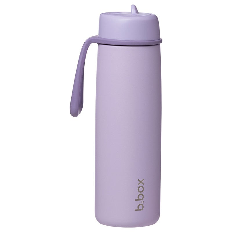 B.Box Insulated Flip Top Water Bottle with Straw | Stainless Steel | Leakproof & Cup Holder Friendly | BPA-Free | Keeps Drinks Cold up to 44 Hours | 690ml (23.3 fl oz)-Indigo Rose - Image 1