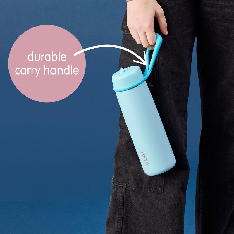 B.Box Insulated Flip Top Water Bottle with Straw | Stainless Steel | Leakproof & Cup Holder Friendly | BPA-Free | Keeps Drinks Cold up to 44 Hours | 690ml (23.3 fl oz)-Indigo Rose - Image 4