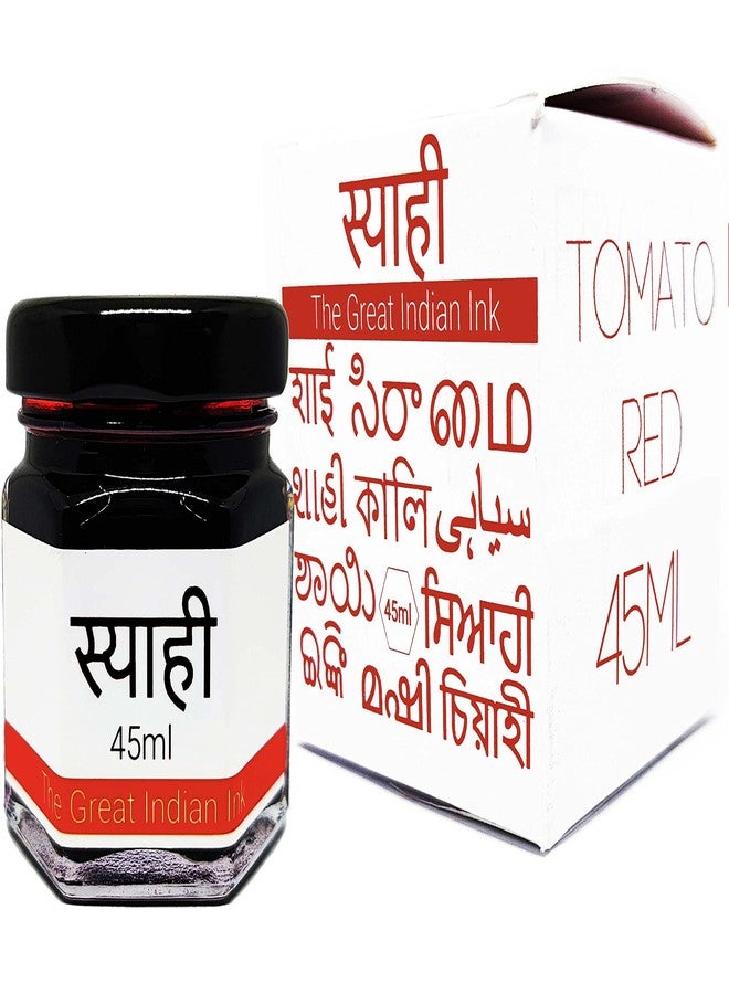 Syahi - The Great Indian Ink (Tomato Red) Fountain Pen, Calligraphy, Drawing, Doodle - Image 1