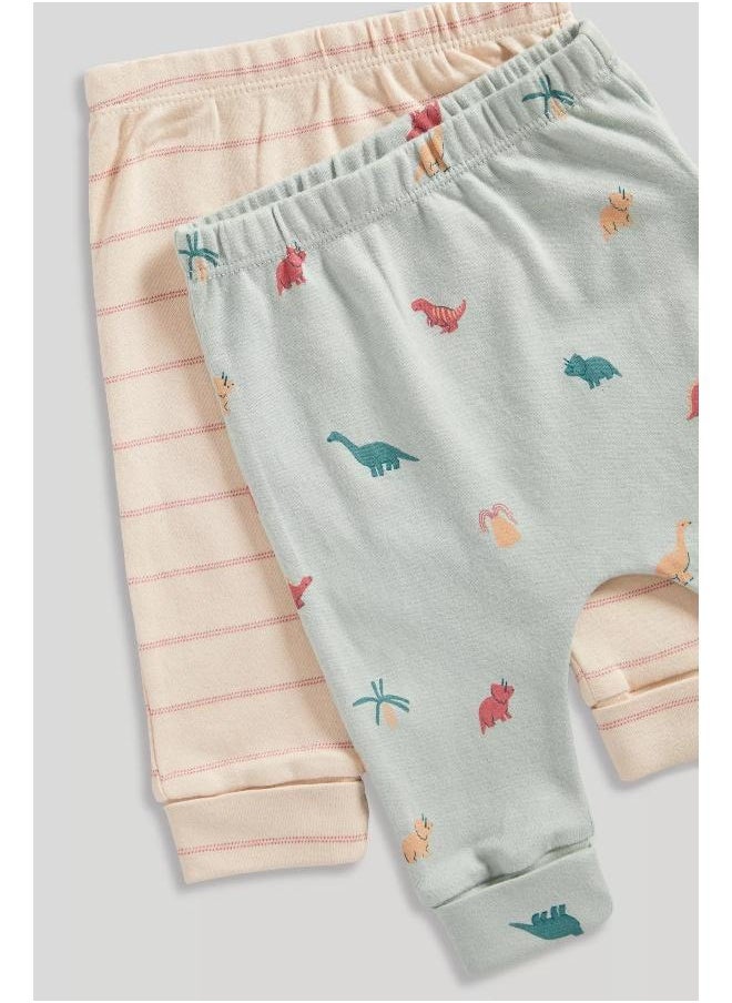 mothercare - 2 Pack Dinosaur Joggers - Image 1