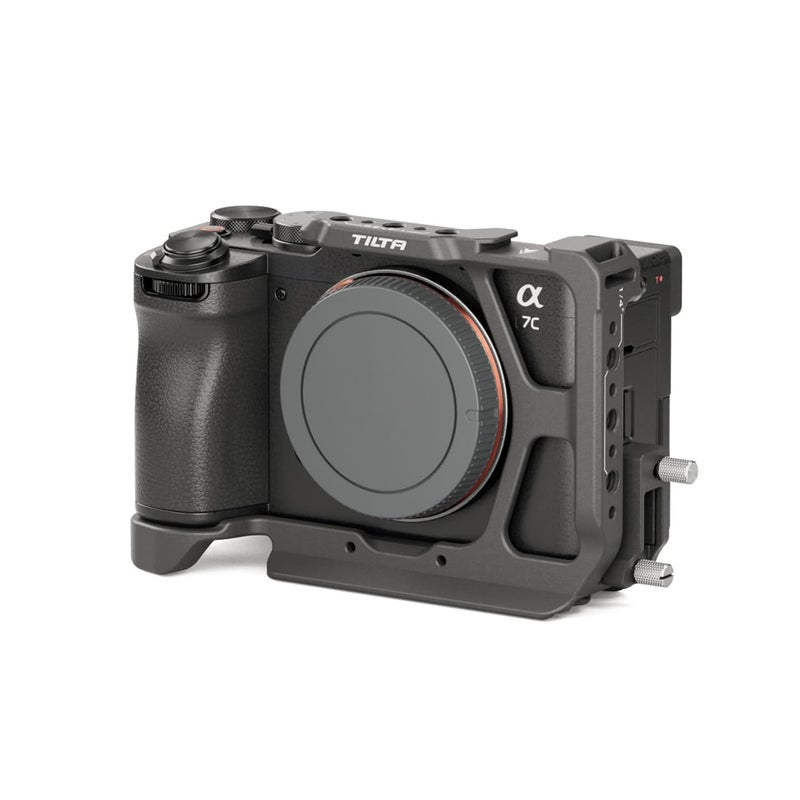 Tilta Half Camera Cage for a7C II a7C R Mount Accessories via Cold Shoe NATO Rail 1420 wLocating Points HDMI Clamp Arca Ready Black - Image 2