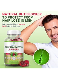 Purify Life Potent Saw Palmetto Gummies (60 chews 300mg) Saw Palmetto Extract Prostate Supplements for Men, DHT Blocker for Women Hair Growth, Hormonal Balance, PCOS Hair Loss, Urinary Tract, Gluten-Free & Vegan  - Image 5