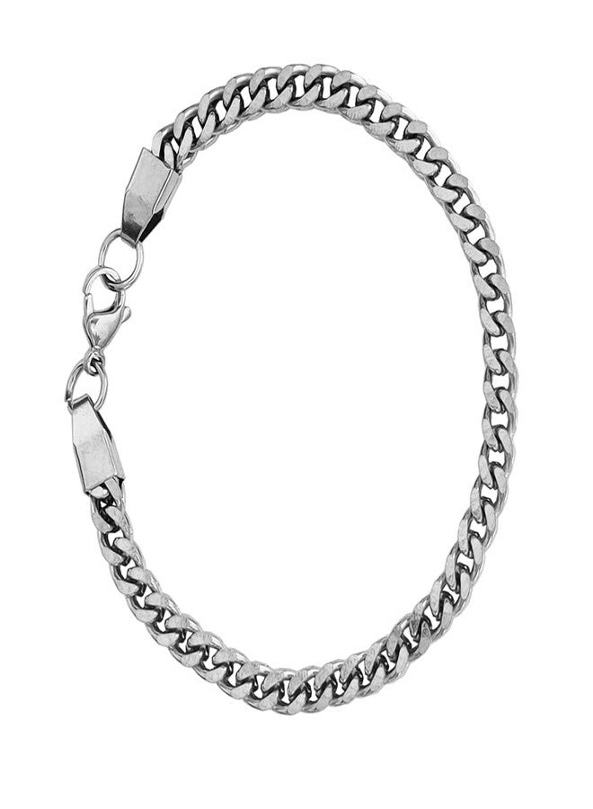 Sullery Double Cuban 6 inch Stainless Steel Bracelet for Men Boys for Men and Women - Image 1