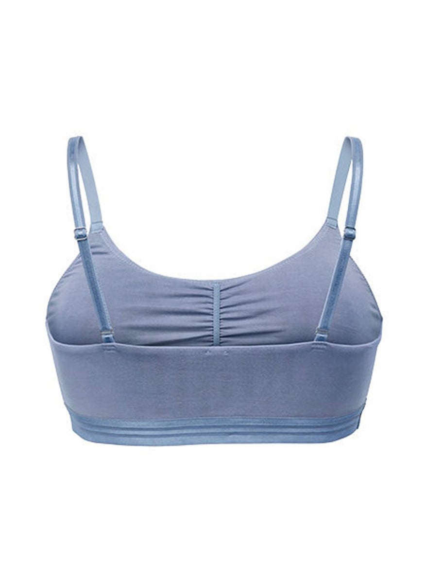 Tchibo Women Non Padded Plain Bralette, Indigo  - Image 3