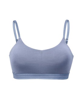 Tchibo Women Non Padded Plain Bralette, Indigo  - Image 2