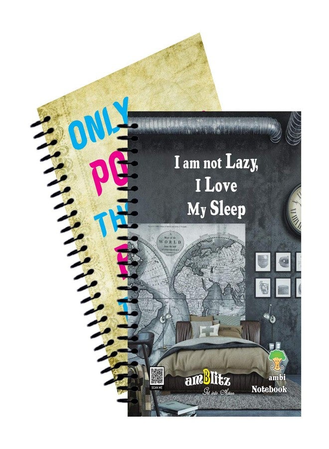 Amblitz Notebook | 200 Pages | Pack of 2 Notebooks | Ruled Single Line | Short Notebook | A5 Size | Contains Coloured Pages | 5 Different Colors | Code 0721 | - Image 2