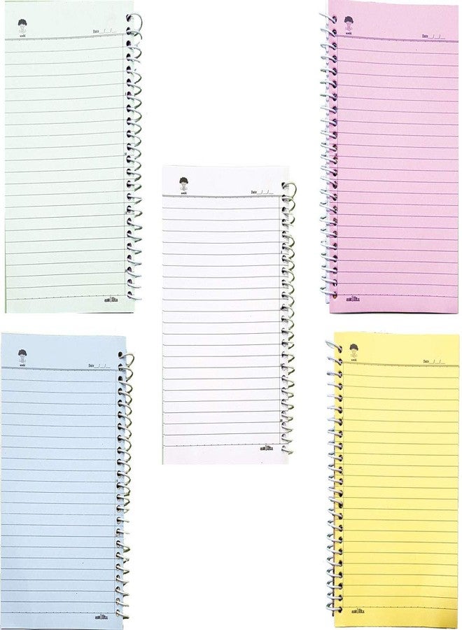 Amblitz Notebook | 200 Pages | Pack of 2 Notebooks | Ruled Single Line | Short Notebook | A5 Size | Contains Coloured Pages | 5 Different Colors | Code 0721 | - Image 4